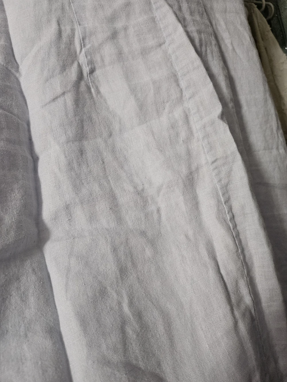 & Other Stories Powder Blue Linen Button-Front Midi Dress - Picture 5 of 6